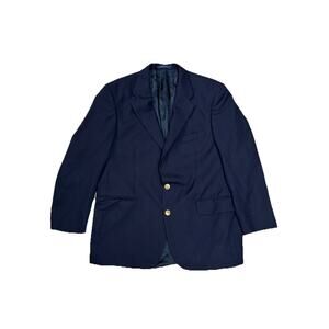 Polo University Club Ralph Lauren Vintage Virgin Wool Blue Blazer Men's Sz 44R